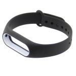 Curea compatibila cu Xiaomi Mi Band 2, siliconica, negru cu alb - 650135