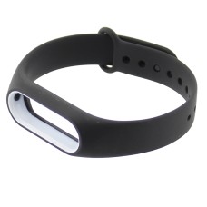 Curea compatibila cu Xiaomi Mi Band 2, siliconica, negru cu alb - 650135