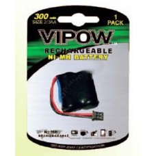 Grup acumulatori 2/3AA, 2,4V, 300mAh, Vipow - 201384