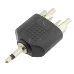 Adaptor jack tata 3,5 mm mono, la 2 x RCA tata, 126635 Adaptor jack tata 3,5 mm mono, la 2 x RCA tata, 126635