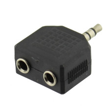Adaptor jack tata 3,5mm stereo la 2 x jack mama 3,5 mm, stereo, L101631