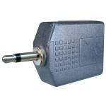 Adaptor jack tata 3,5 mm mono - 2 x jack mama 6,3 mm mono - 126634