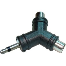 Adaptor jack tata 3,5 mm mono la 2 x RCA tata - 126636 Adaptor jack tata 3,5 mm mono la 2 x RCA tata - 126636