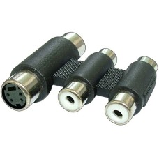 Adaptor S-video 4p, 2xRCA mama - S-video 4p, 2xRCA mama - 126647