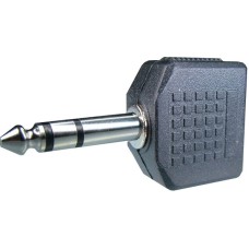 Adaptor jack tata 6,3 mm stereo la 2xjack mama 3,5 mm stereo - 126649