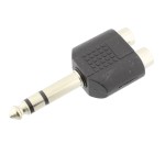 Adaptor jack tata 6,3 mm stereo - 2 x RCA mama - 126651 Adaptor jack tata 6,3 mm stereo - 2 x RCA mama - 126651