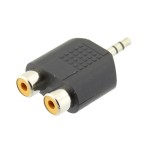Adaptor jack tata 3,5 mm stereo - 2xRCA mama - 126655