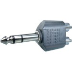 Adaptor jack tata 6,3 mm stereo la 2 x RCA tata - 126718