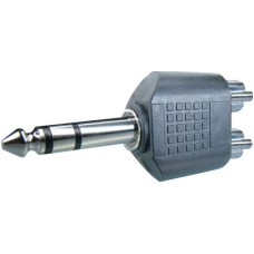 Adaptor jack tata 6,3 mm stereo la 2 x RCA tata - 126718