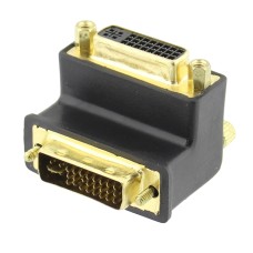 Adaptor DVI 24+5 tata la DVI 24+5 mama, cotit - 126996