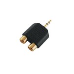 Adaptor jack 3,5mm stereo, tata - 2 X RCA mama, gold - 401620