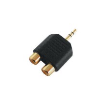 Adaptor jack 3,5mm stereo, tata - 2 X RCA mama, gold - 401620