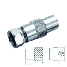 Adaptor F tata - mufa TV tata, cupru - 401757