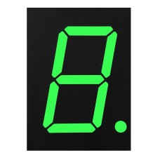 Afisaj cu LED, 12x18mm, anod comun, verde, 148060