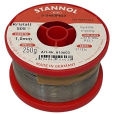 Fludor 1mm, 250g, SN60PB40, 810603, seria Kristall, Stannol, 336568 Fludor 1mm, 250g, SN60PB40, 810603, seria Kristall, Stannol, 336568