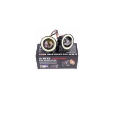 Set 2 proiectoare auto, cu LED, 12V - 24V, 10W, lumina alb, albastru - 109907