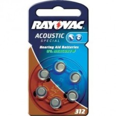 Set 6 baterii aparat auditiv, AC312, 1,45V, Rayovac - 050268