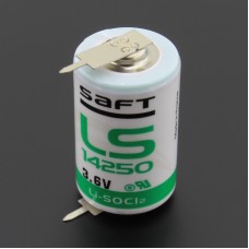 Baterie 1/2AA, LS14250, litiu, 3,6V, 1100mAh, Saft, cu terminale - 050446