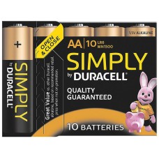Set 10 baterii R6, AAA, Duracell Simply - 201439