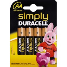 Set 4 baterii R6, AA, Simply, Duracell - 201464