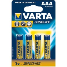 Set 4 baterii R3, AAA, Longlife, Varta - 201471