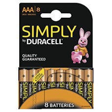 Set 8 baterii R3, AAA, Duracell Simply - 201477