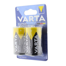 Set 2 baterii zinc-carbon, R20, D, Varta, L102776
