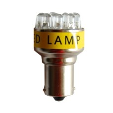 Bec auto cu LED, S25, 12 LED-uri, lumina galbena, 12V - 200584