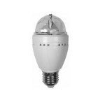 Bec cu led RGB, 220V, dulie E27, cu rotire automata - 158556 Bec cu led RGB, 220V, dulie E27, cu rotire automata - 158556