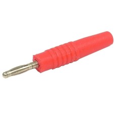 Borna tata, 2 mm, pe fir, 38x5.7mm, plastic, rosu, 122490