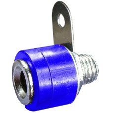 Borna 4mm, mama, albastru, fixare pe panou - 122562 Borna 4mm, mama, albastru, fixare pe panou - 122562