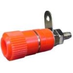 Borna 4mm, mama, rosu, fixare pe panou - 122564 Borna 4mm, mama, rosu, fixare pe panou - 122564