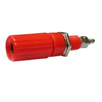 Borna 4mm, mama, rosu, fixare pe panou - 122566 Borna 4mm, mama, rosu, fixare pe panou - 122566
