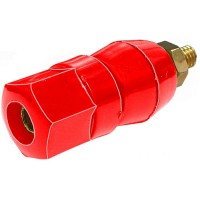Borna 4mm, mama, rosu, fixare pe panou - 122572 Borna 4mm, mama, rosu, fixare pe panou - 122572