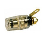 Borna 4mm, mama, negru, fixare pe panou - 122575