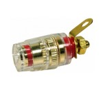 Borna 4mm, mama, rosu, fixare pe panou - 122575 Borna 4mm, mama, rosu, fixare pe panou - 122575