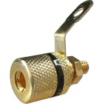 Borna mama, 4mm, fixare pe panou, negru - 122598