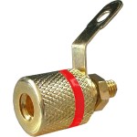 Borna mama, 4mm, fixare pe panou, rosu - 122599