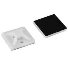 Set 25 bucati cleme de fixare cablu, 30x30mm, alb, Commel, 524375 Set 25 bucati cleme de fixare cablu, 30x30mm, alb, Commel, 524375