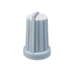 Buton pentru potentiometru, 14mm, plastic, gri-alb, 14x20mm - 127015