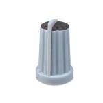 Buton pentru potentiometru, 14mm, plastic, gri-negru, 14x20mm - 127016