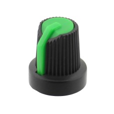 Buton pentru potentiometru, 18mm, plastic, verde, 18x15mm, 127022