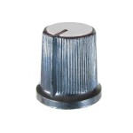 Buton pentru potentiometru, 15mm, plastic, negru-gri, 15x15mm - 127035 Buton pentru potentiometru, 15mm, plastic, negru-gri, 15x15mm - 127035