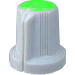 Buton pentru potentiometru, 15mm, plastic, gri-verde, 15x16mm - 127043 Buton pentru potentiometru, 15mm, plastic, gri-verde, 15x16mm - 127043