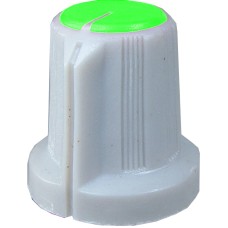 Buton pentru potentiometru, 15mm, plastic, gri-verde, 15x16mm - 127043 Buton pentru potentiometru, 15mm, plastic, gri-verde, 15x16mm - 127043