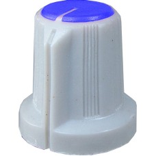 Buton pentru potentiometru, 15mm, plastic, gri-albastru, 15x16mm - 127044