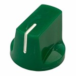 Buton pentru potentiometru, 14x19mm, plastic, verde, 157115