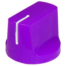 Buton pentru potentiometru, 14x19mm, plastic, mov, 157117