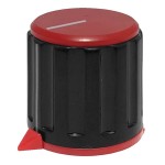 Buton pentru potentiometru, rosu, 25x21x20mm, 157190 Buton pentru potentiometru, rosu, 25x21x20mm, 157190