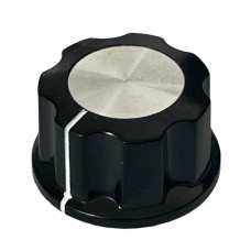 Buton pentru potentiometru, 16x27mm, plastic, negru, 157290